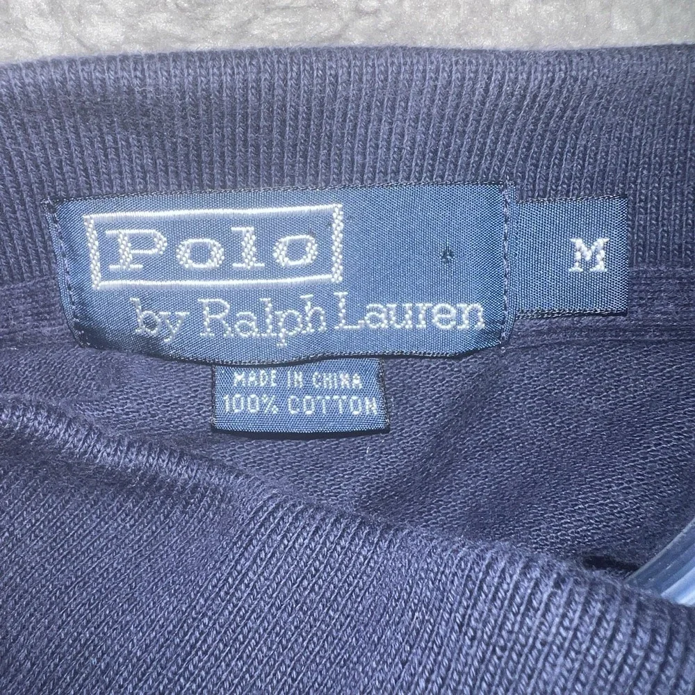VTG Polo Ralph Lauren Shirt Men Sz M Blue AOP Spider Short Sleeve Embroider Polo